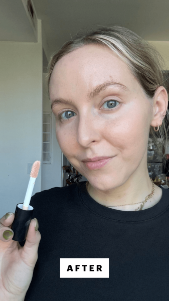 Selfie of Kinonen after applying the E.L.F Cosmetics 16HR Camo Concealer