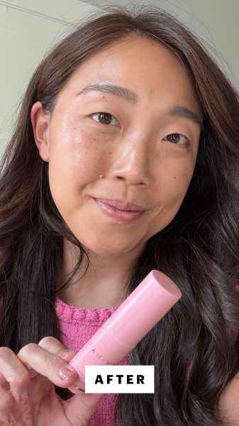 Lee after applying the Kahi Wrinkle Bounce Multi Balm