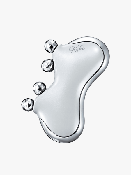 Kahi Caxa M1 Pearl Gua Sha in branded component on a light gray background